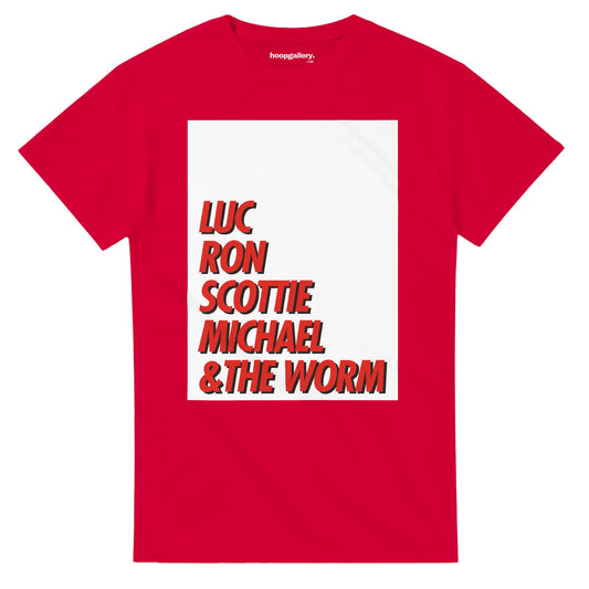 Chicago Bulls the lineup NBA T-shirt red